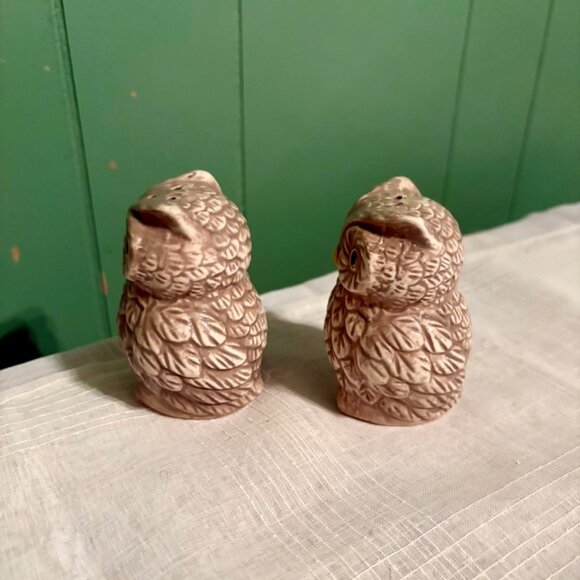OWL Salt & Pepper Shakers Ceramic Better Homes and Gardens Collection - Picture 3 of 7